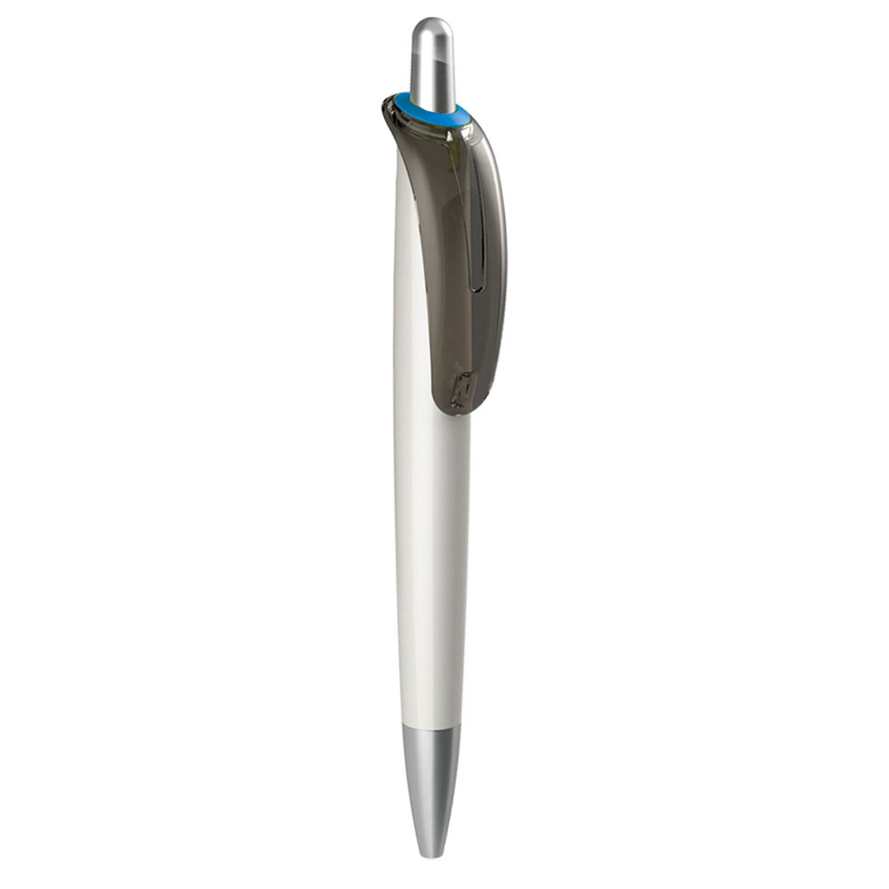 White Barrel Focus Eye Ball Pen